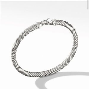 Cable Collection Buckle Bracelet w/ Diamonds, 5mm